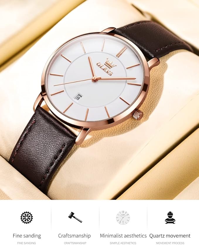 OLEVS Leather Watch
