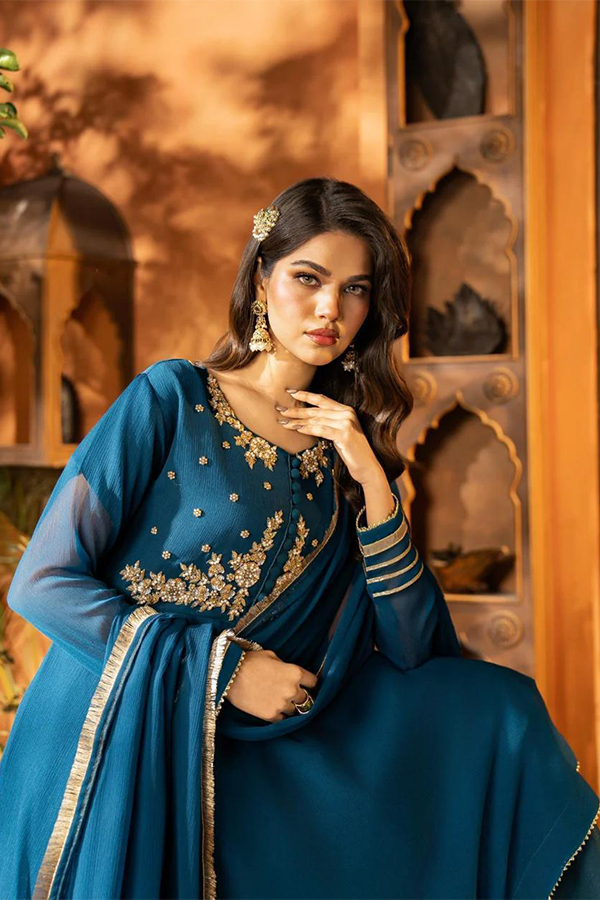 3 Piece Chiffon Frock