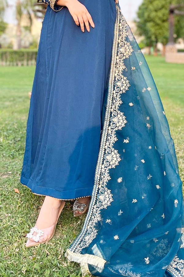 Pure Chiffon Frock 3 Piece